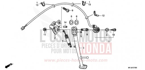 BEQUILLE CBR600RRC de 2012